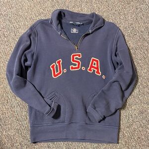 Navy USA Half-Zip Sweater